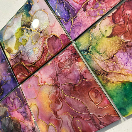 Resin/Alcohol Ink Drink Coasters (Set of 6) The Weird Mob