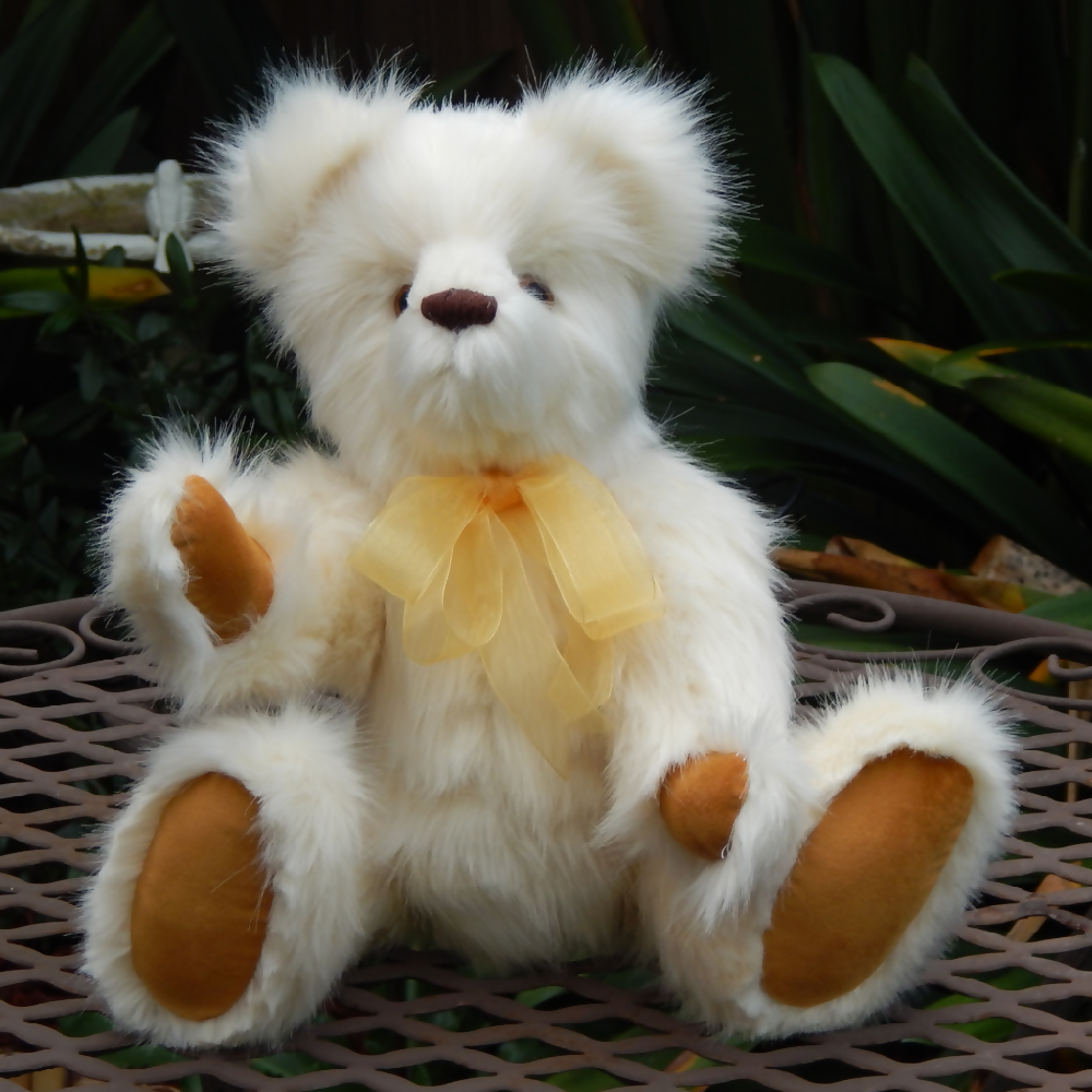 One of a Kind Collectable Cream Teddy Bear