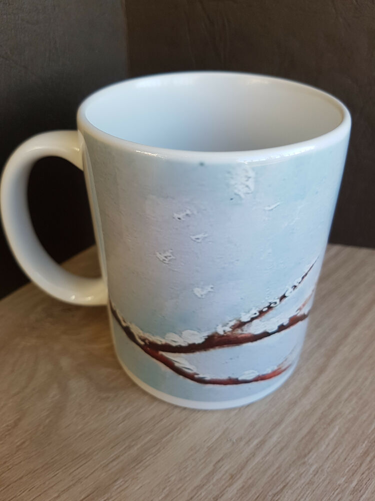 Art Print Snowy Bird Mug