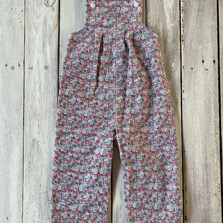 Corduroy Childs overalls mauve/pink floral