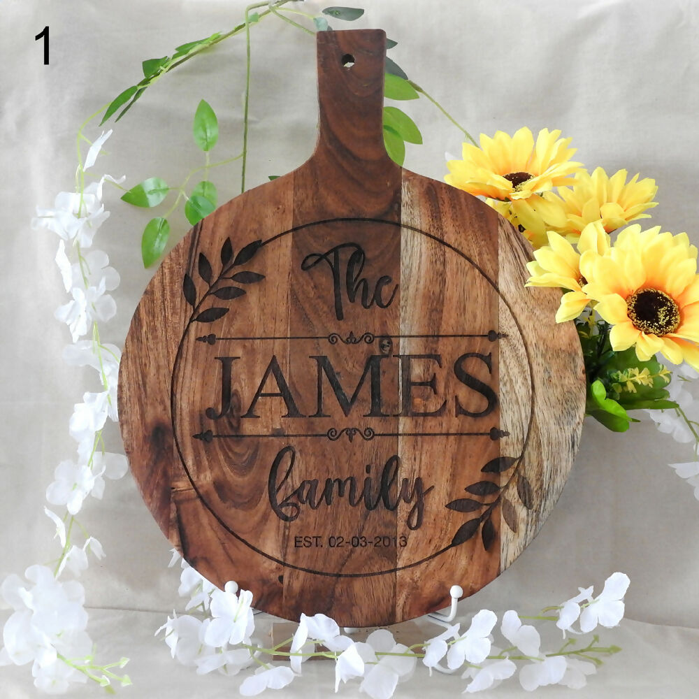 Personalised monogrammed engraved serving board