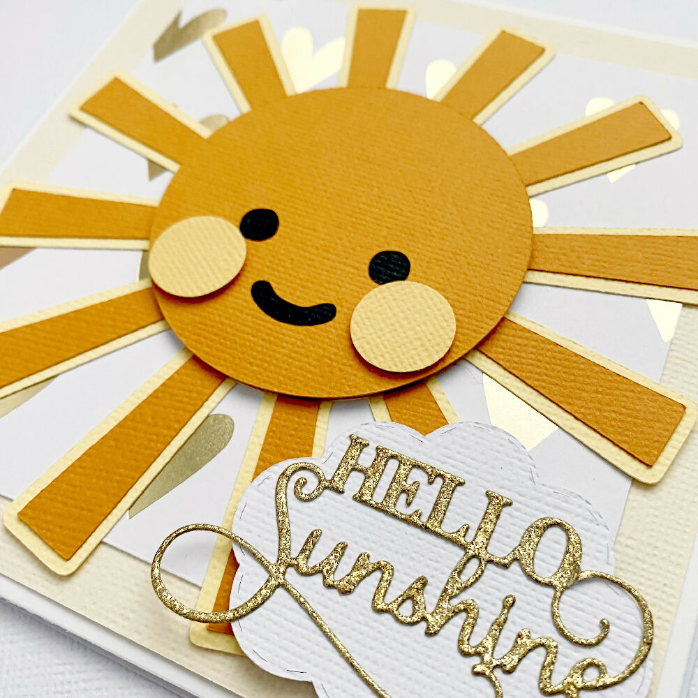 Hello Sunshine, sunny greeting card, blank birthday card.