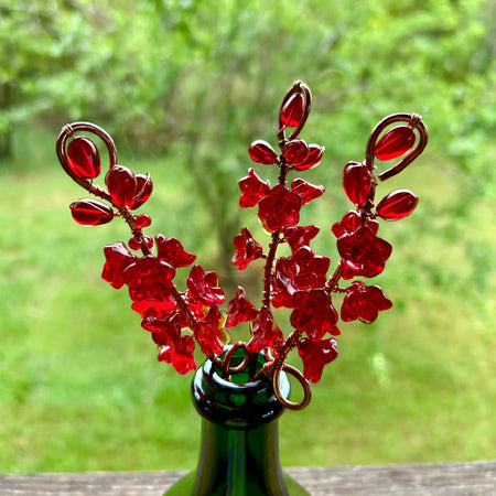 Frangipani Glass beaded Plant-stakes