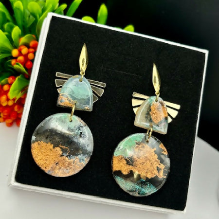 Cosmic Art Deco One Of A Kind Earrings