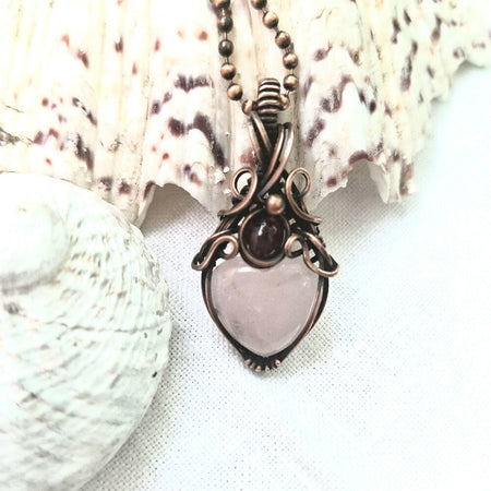 Rose Quartz Heart Pendant