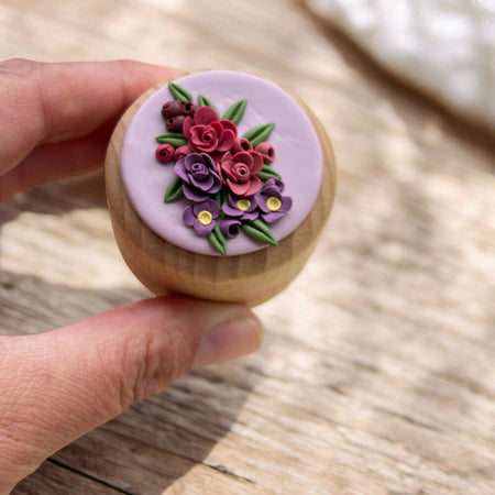 Floral Trinket box Lilac