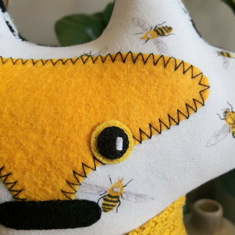 HONEY Handmade Wolf Fabric Soft Toy