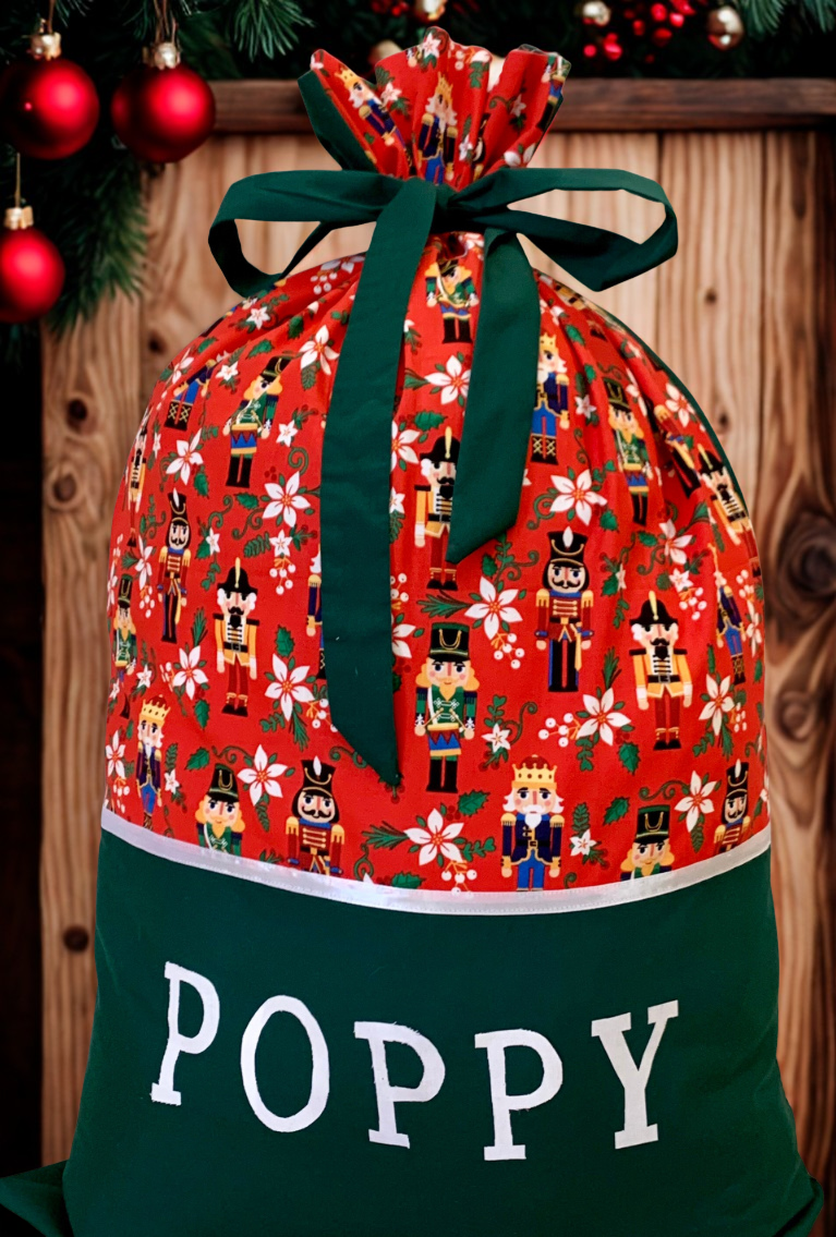 Personalised Christmas Sack - Nutcracker Print