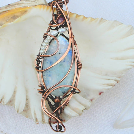 Rainbow Moonstone pendant