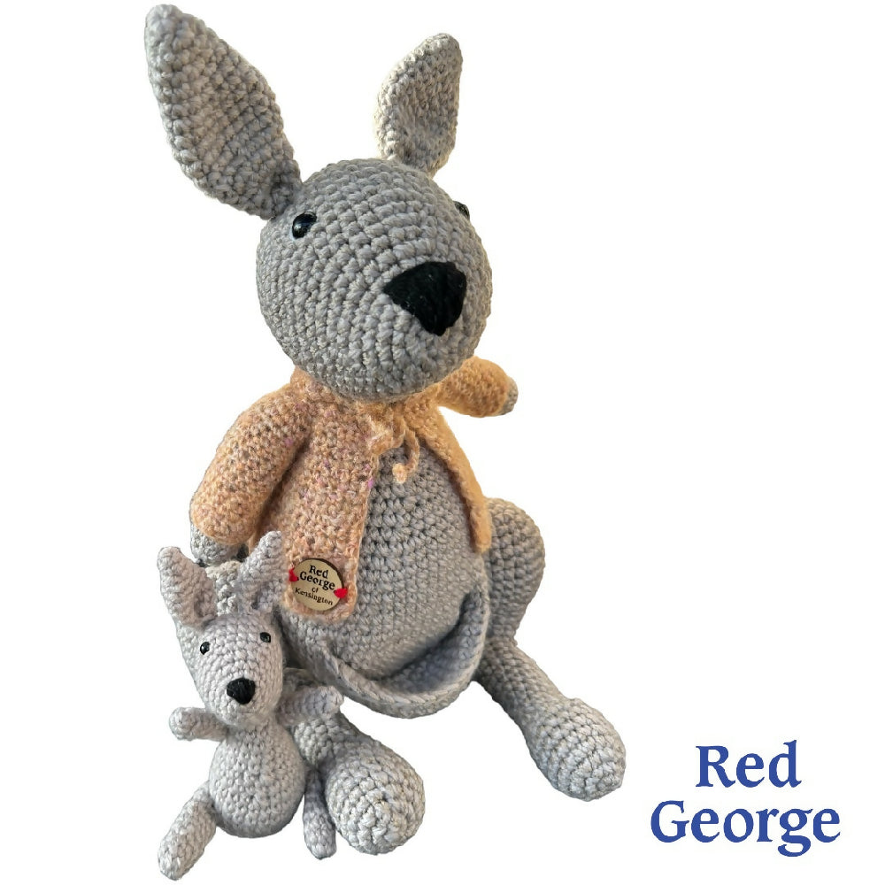 Kangaroo & Joey - crochet toy