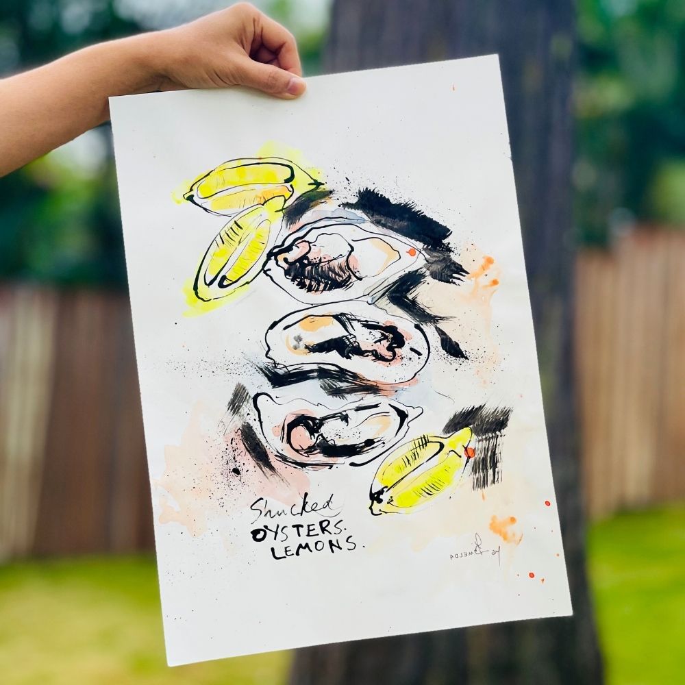 "Oysters, Shucked" | Original Art | A3