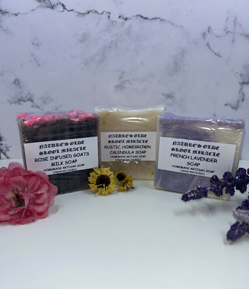 Flower infused soap gift pack