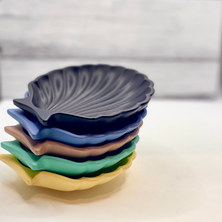 Shell trinket dish decor in various colours