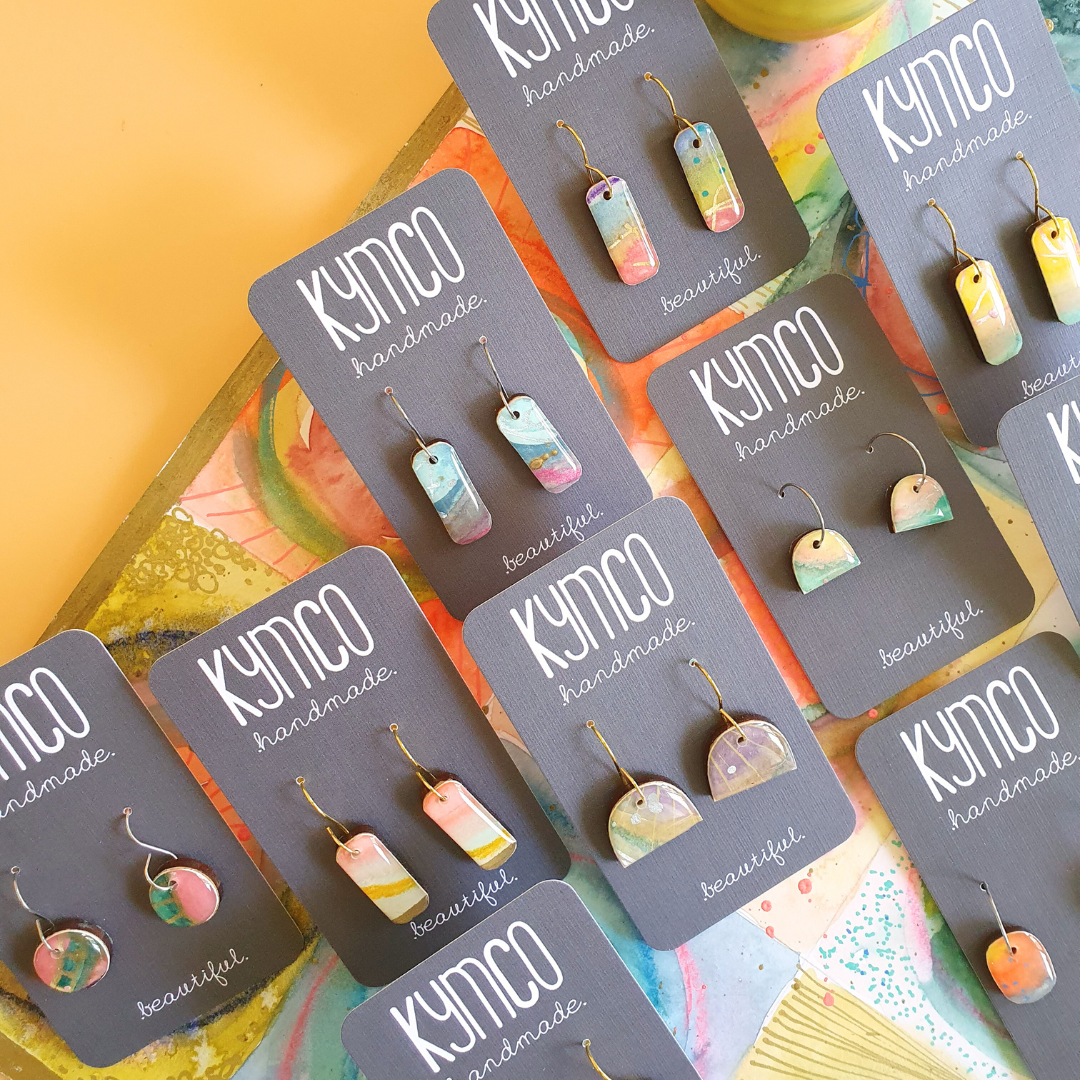 The Tutti Frutti Collection | Resin art jewellery | Small dangle earrings