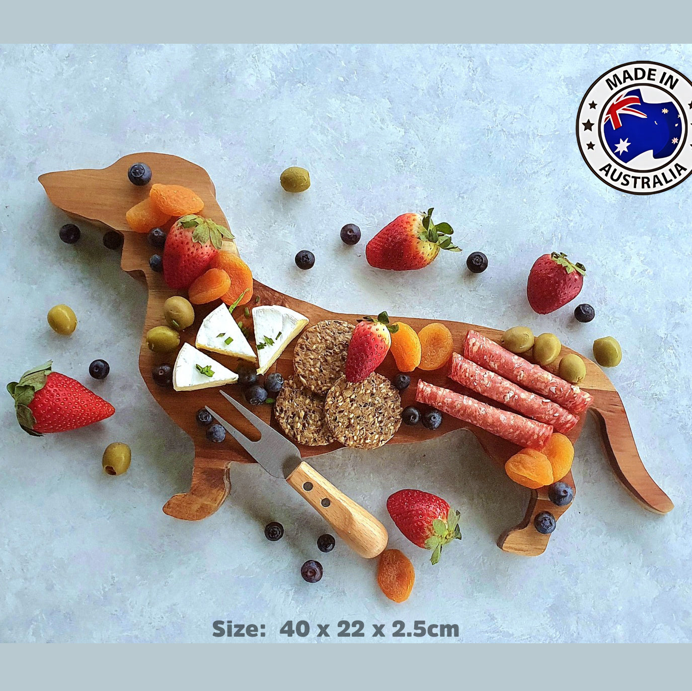 Dachshund shaped serving board