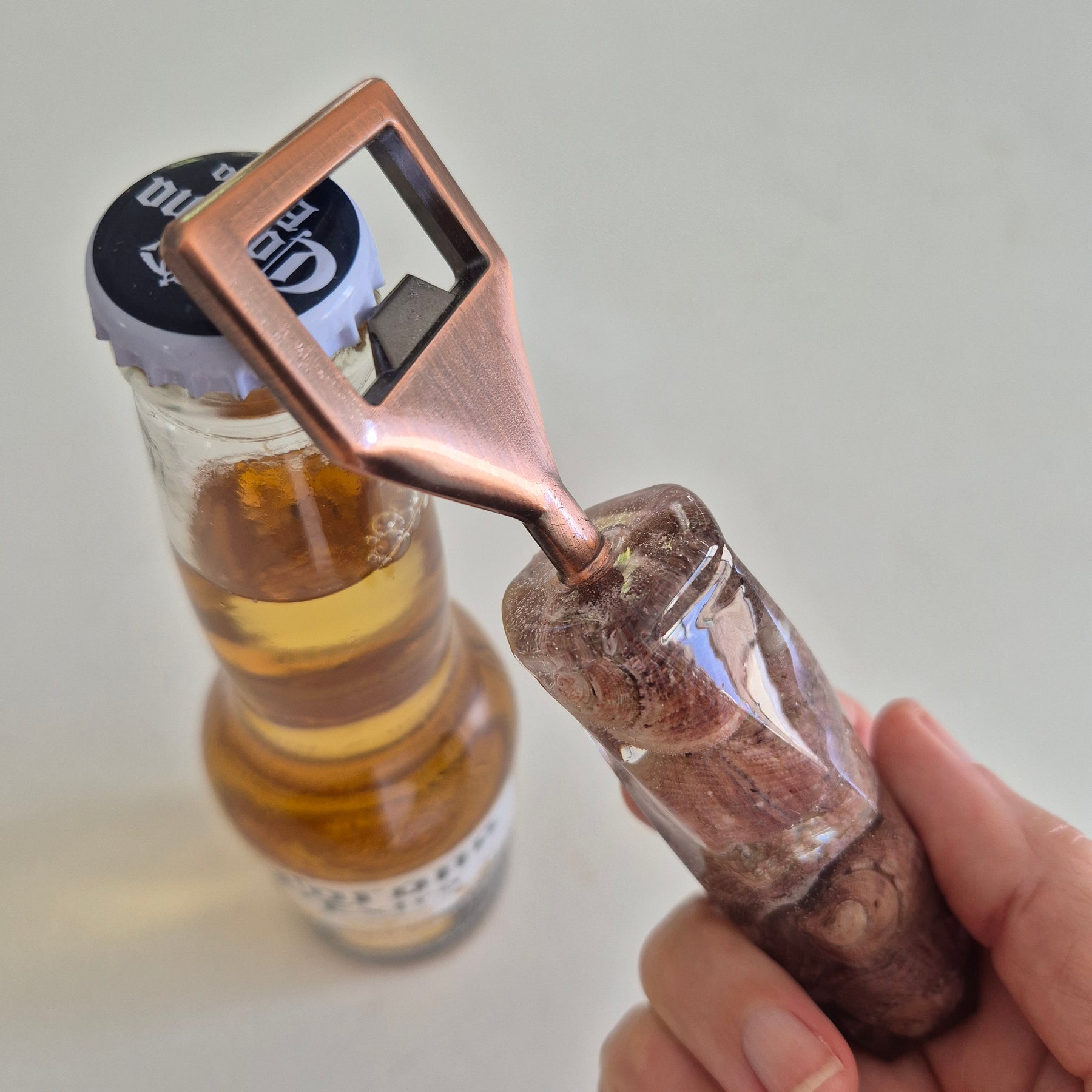 Handmade Resin Bottle Opener with inlaid Australian seashells