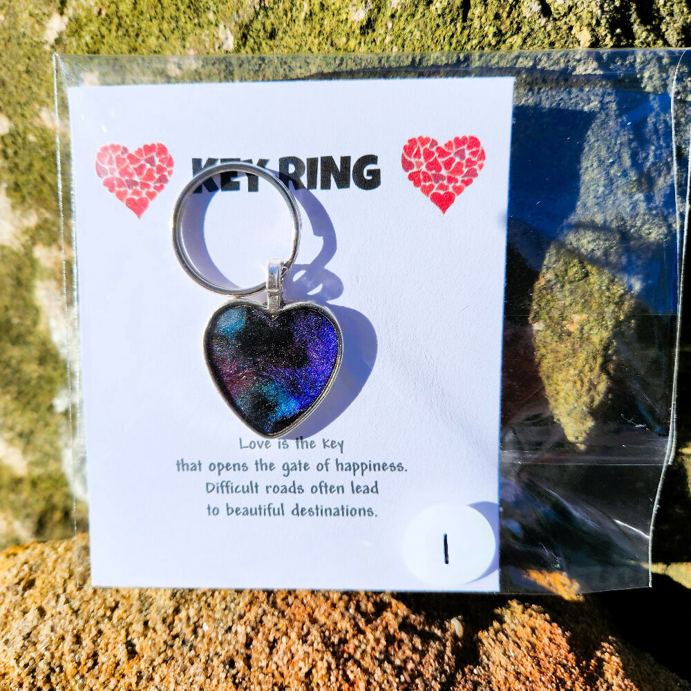 Resin Heart Key Rings: Safe Travels Where Ever You Go!