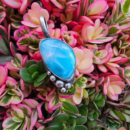 Larimar Sterling Silver Pendant