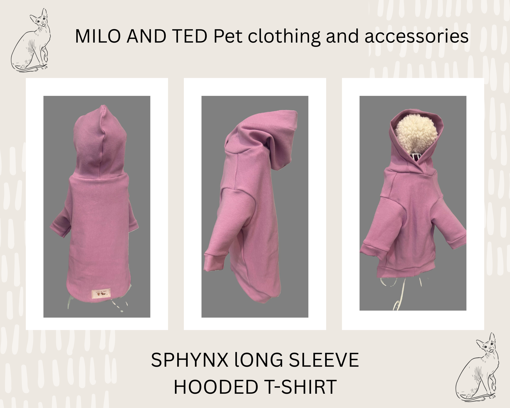 Sphynx, Bam, Elf, hairless cat, kitten, clothes, t-shirt, costume, long sleeve, short sleeve, hood