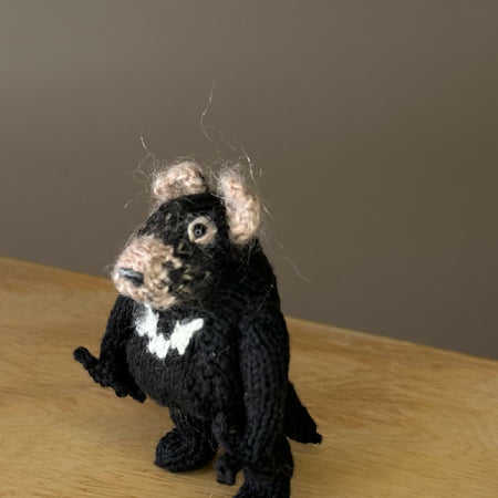 Little Knitted Tasmanian Devil (stands unassisted)