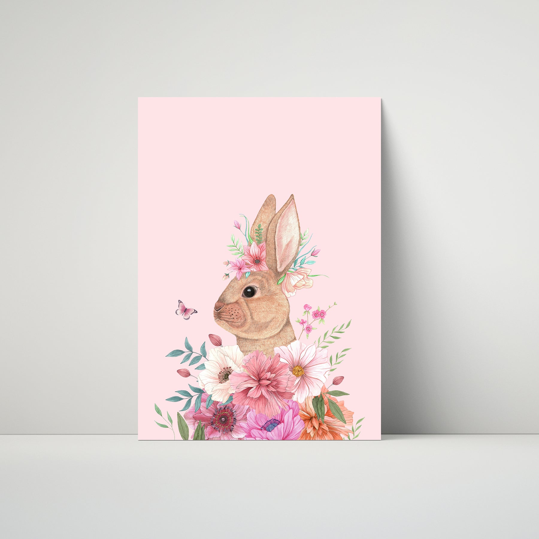 Floral Bunny Art Print