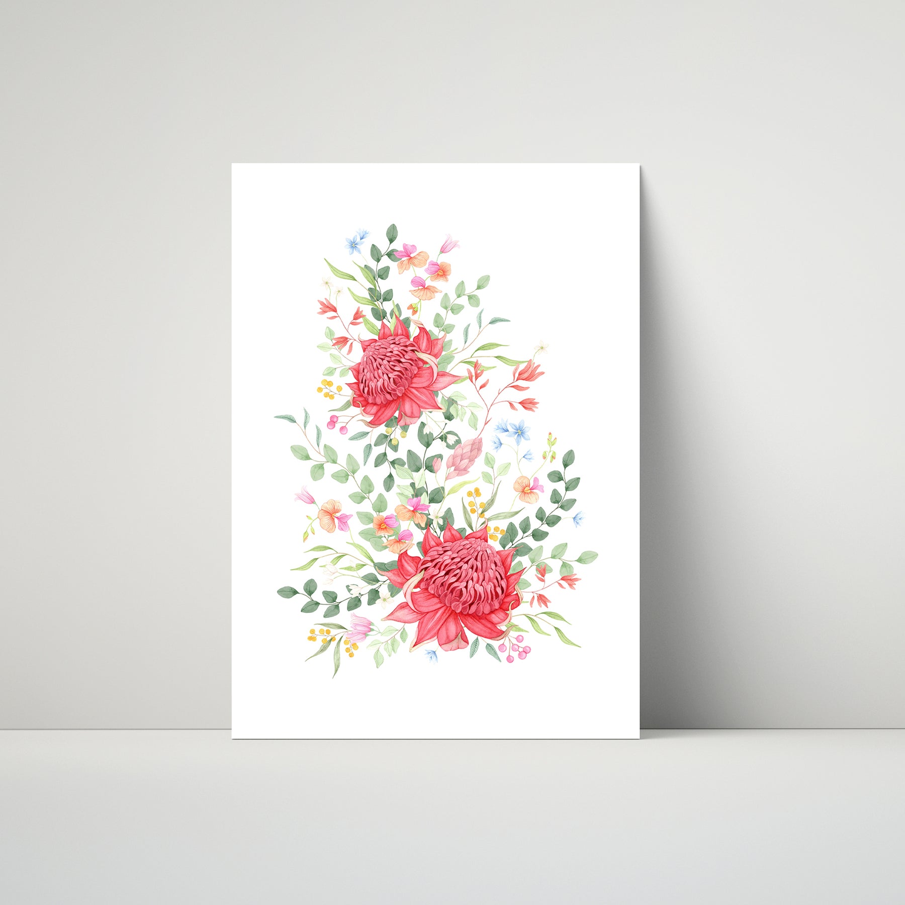 Waratah Floral Art Print