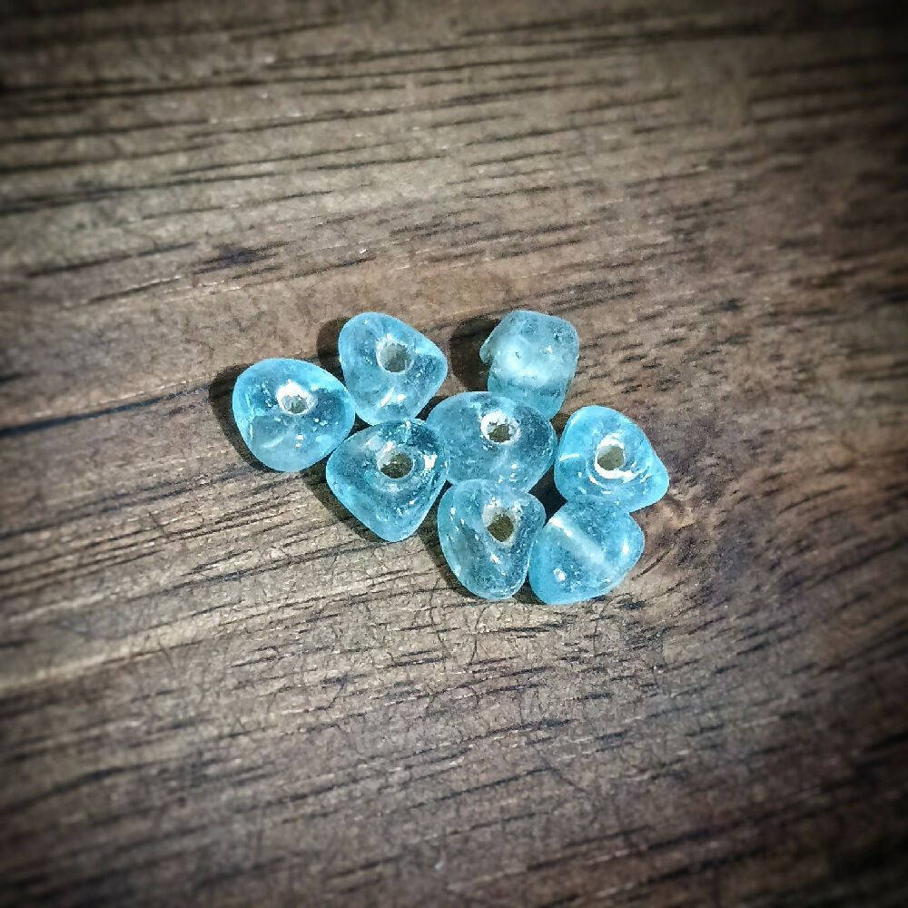 Beaded looped heart earrings
