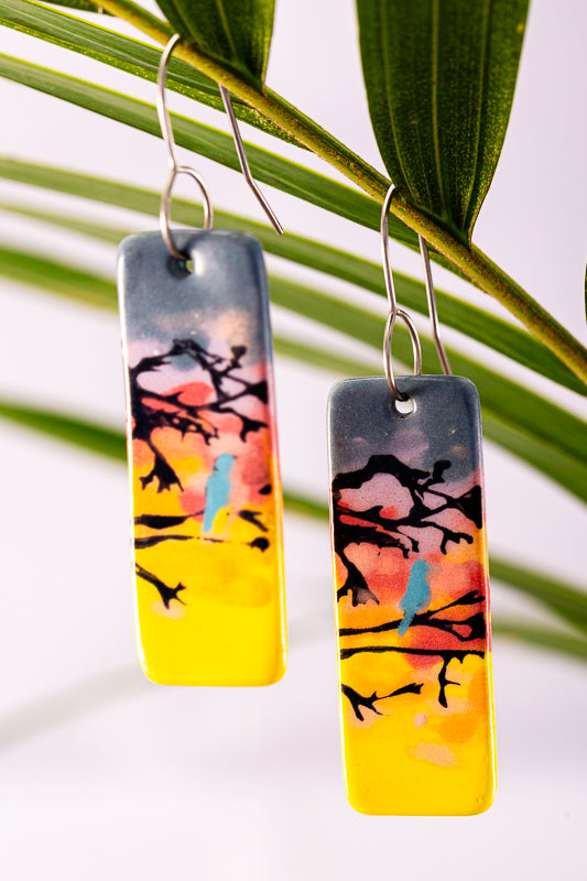 Sunset ceramic earrings