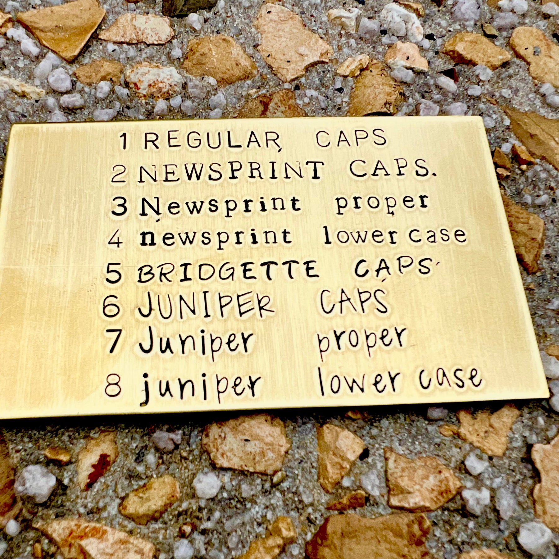 Hand Stamped ID tag Dog Cat Copper Brass or Aluminium