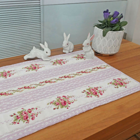 Buffet or side table runner/mat. Floral. Hand made.