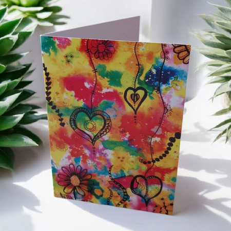 Hanging Hearts Blank Greeting Card