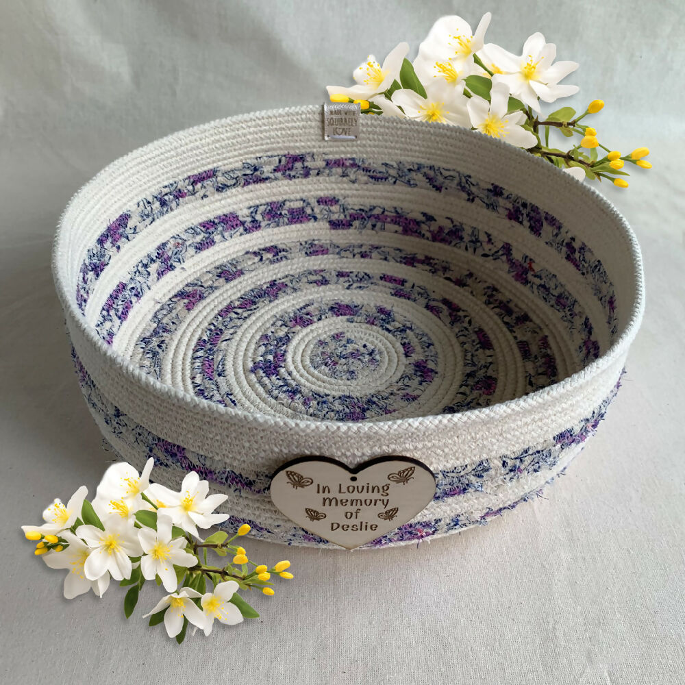 Personalised Keep Sake Memorial Rope Bowl