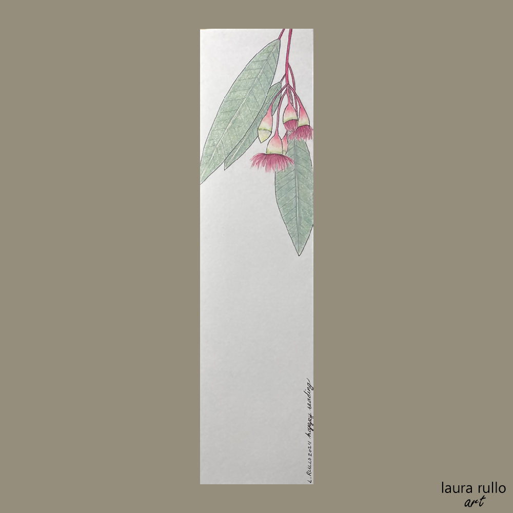 Handmade Original 'Flowering Gum II' Bookmark