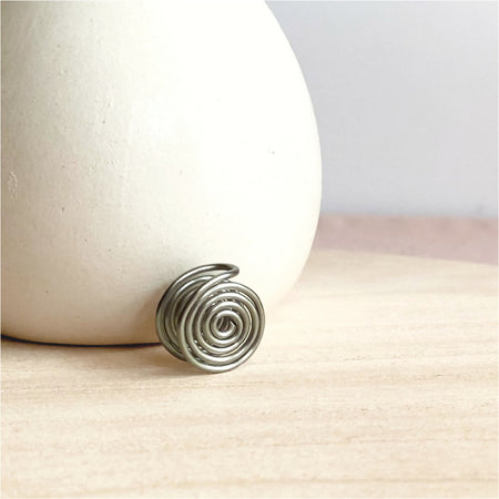 Simply spiral ear cuff stainless steel