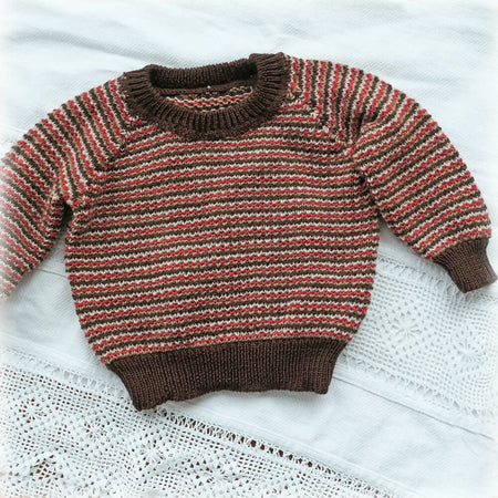 Machine knitted striped jumper Size 0. Wool. FREE POST