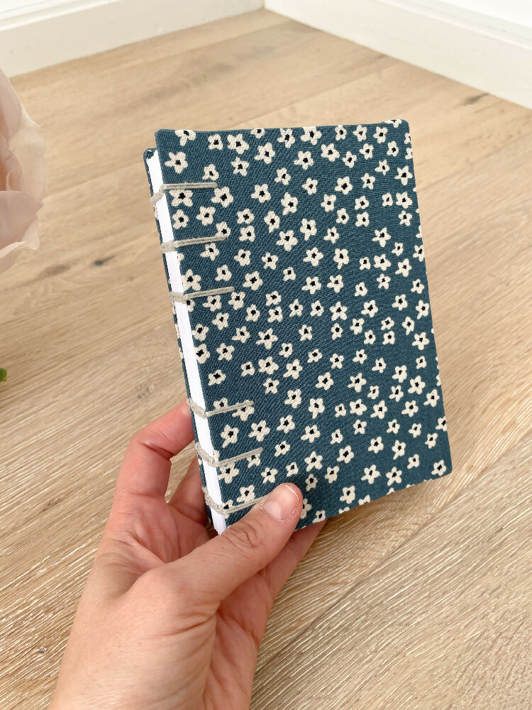 A6 Notebook (Lined) - "White Poppy"