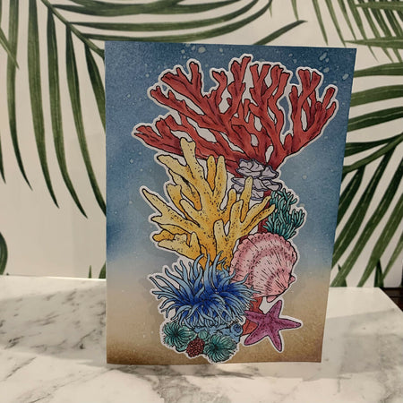 Seashell and Coral Popup Greeting Card