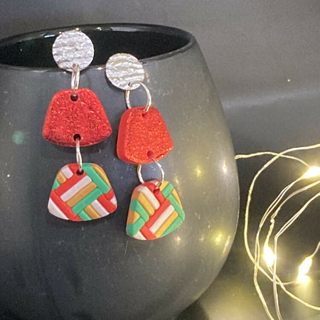 Christmas dangle earrings