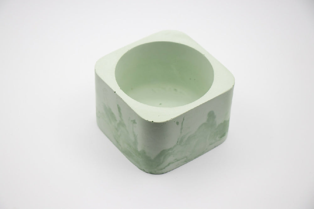 Green Concrete Candle holder