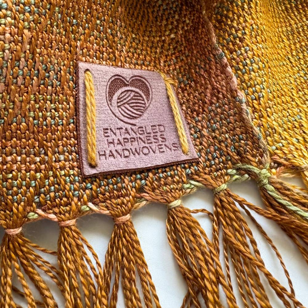 silk-cowl-gold-closeup-label-handwoven-entangled-happiness-handwovens