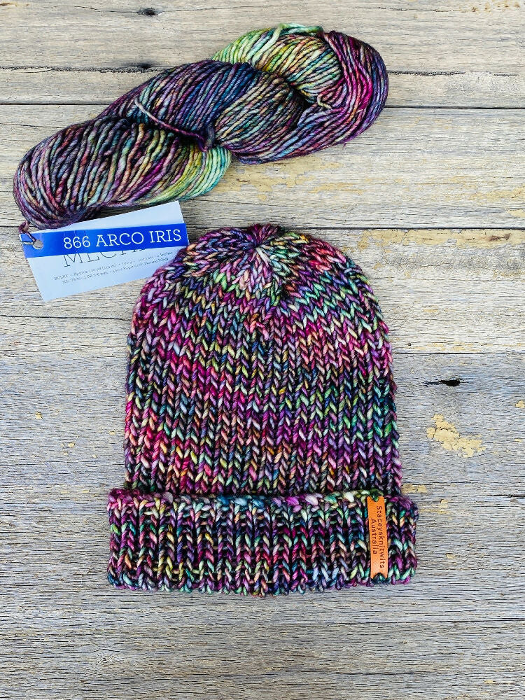 Download - Basic Ribbed Beanie Pattern, Beginner Knitting Pattern Hats