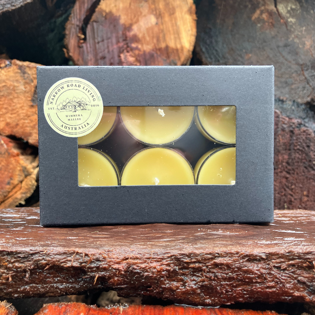 Beeswax Tea Light Candles – Rustic Wedding Décor