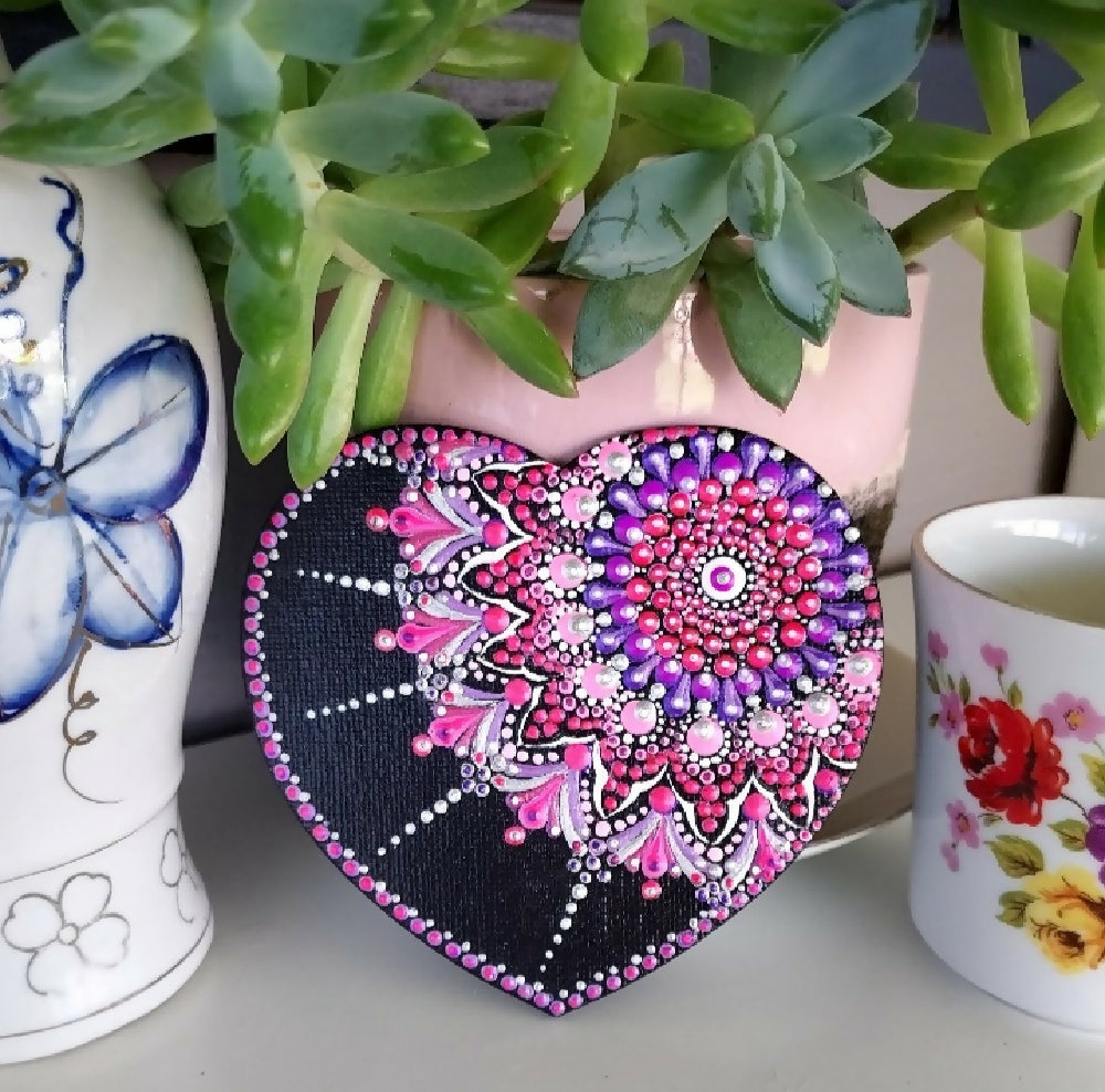 Original Dot Art design fridge magnet called "Petunia"