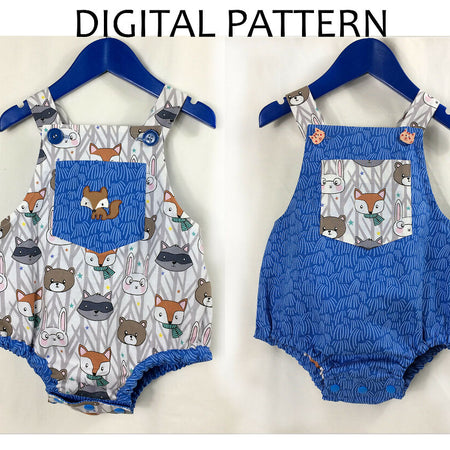 Digital Pattern-baby romper-Dimples Romper