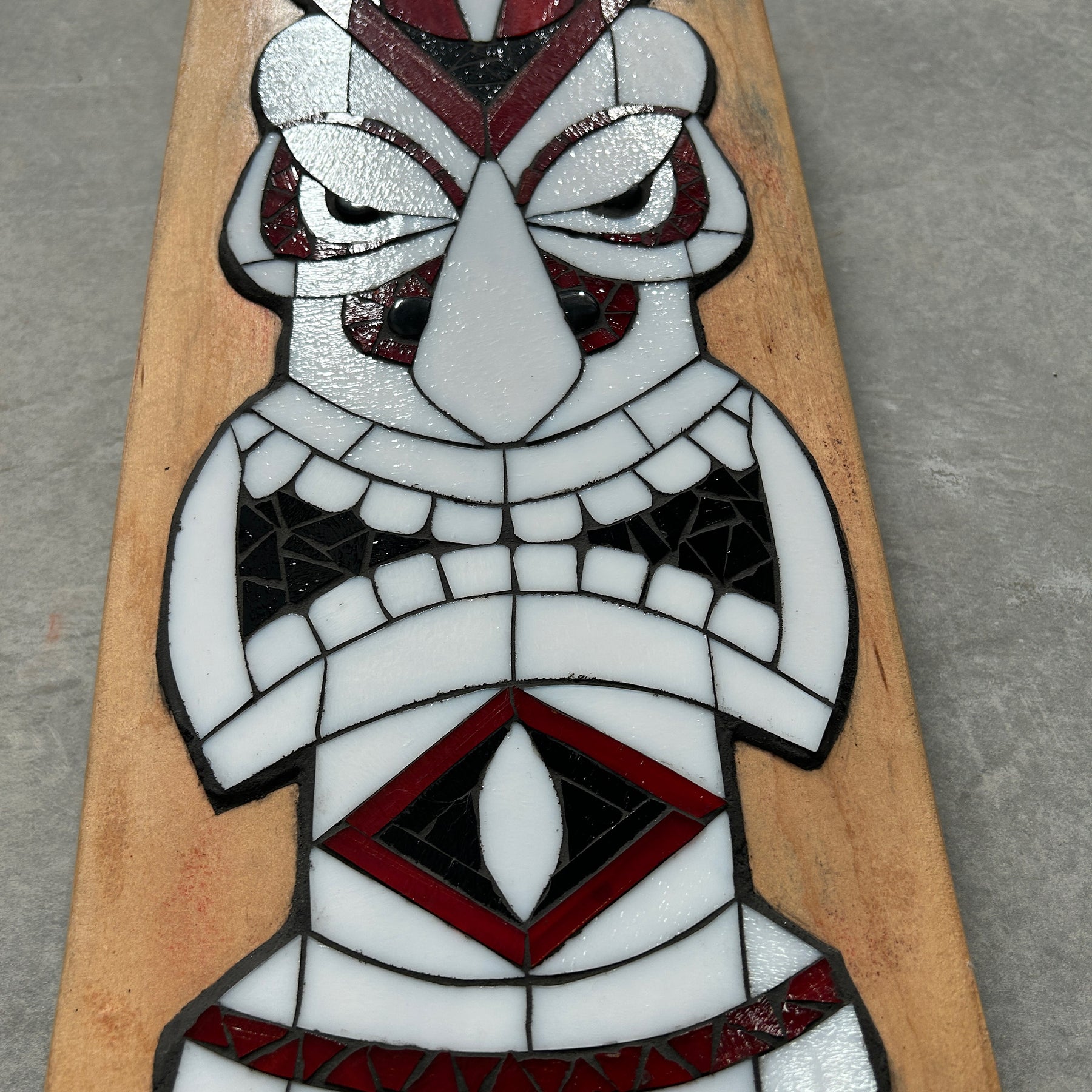 Skateboard Stained Glass Tiki