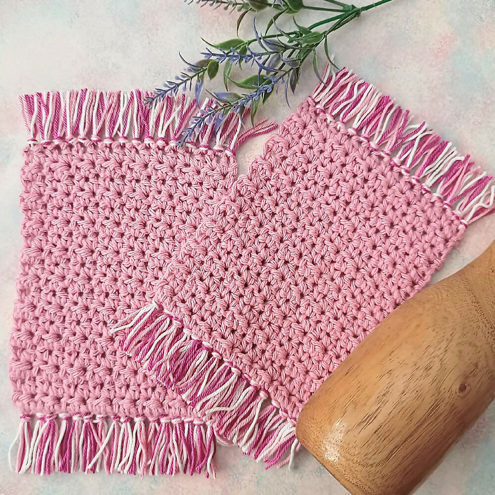 Crochet Cotton Mug Rug Pairs