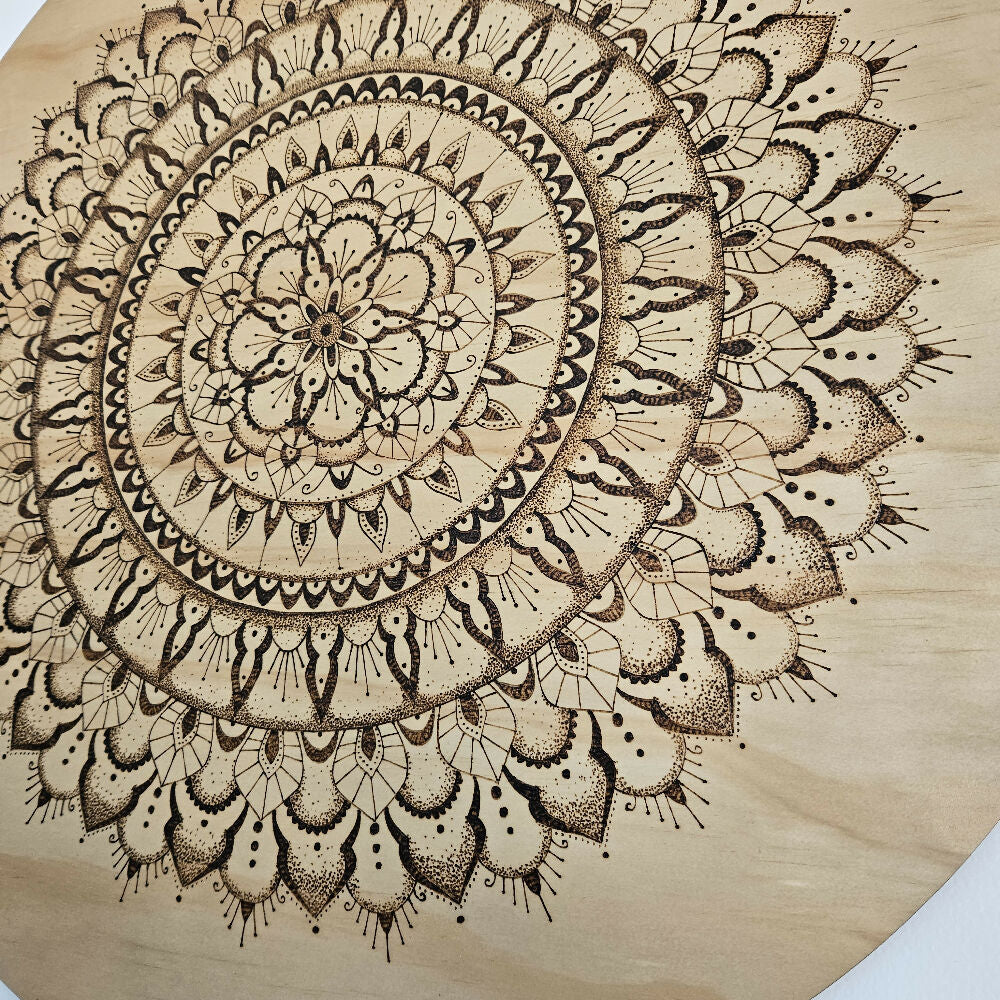 wood art - mandala series - medallion mandala