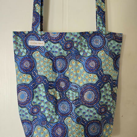 Handmade| Water Dreaming | Indigenous Print | Tote Bag