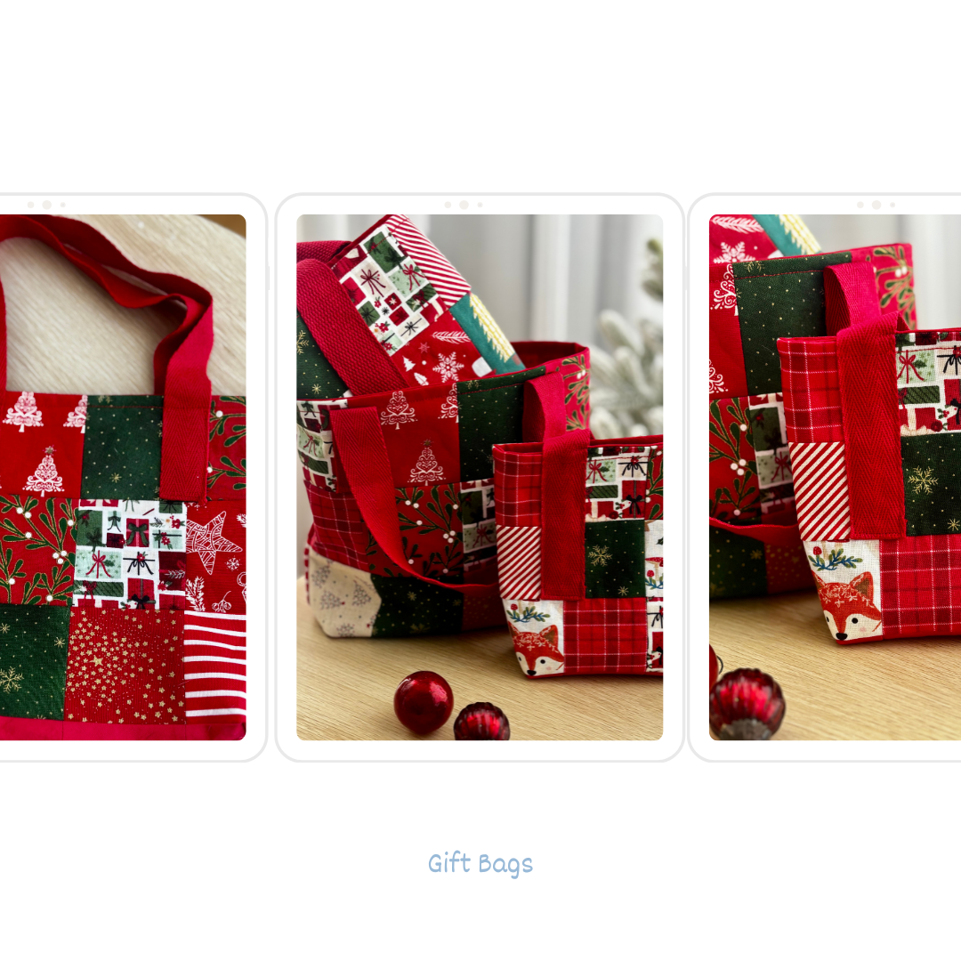 Sustainable  Christmas Gift & Keepsake lined Bags