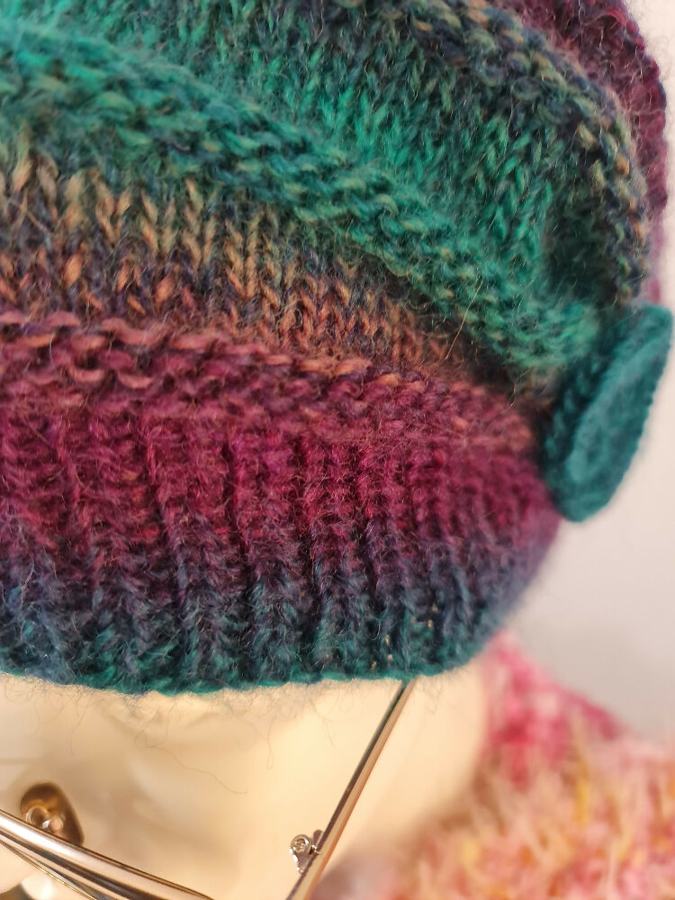 CLOCHE HAT purple & aqua (6)